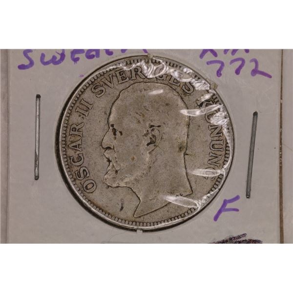 1906 SWEDEN SILVER KRONA .1929 OZ. ASW
