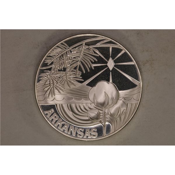 1.16 OZ. PF STERLING SILVER ARKANSAS STATE ROUND