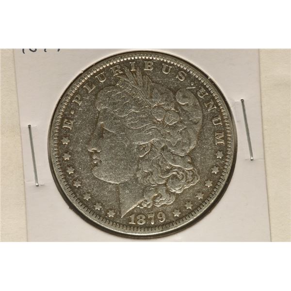 1879 MORGAN SILVER DOLLAR WHIZZED