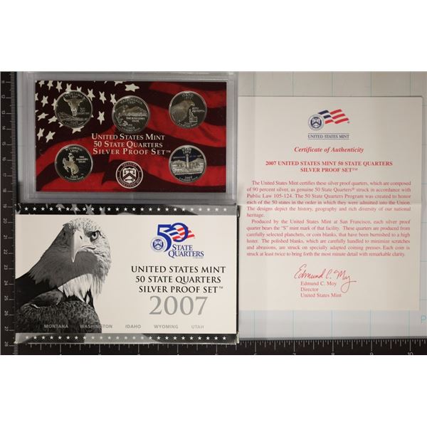 2007 SILVER US 50 STATE QUARTERS PROOF SET AND