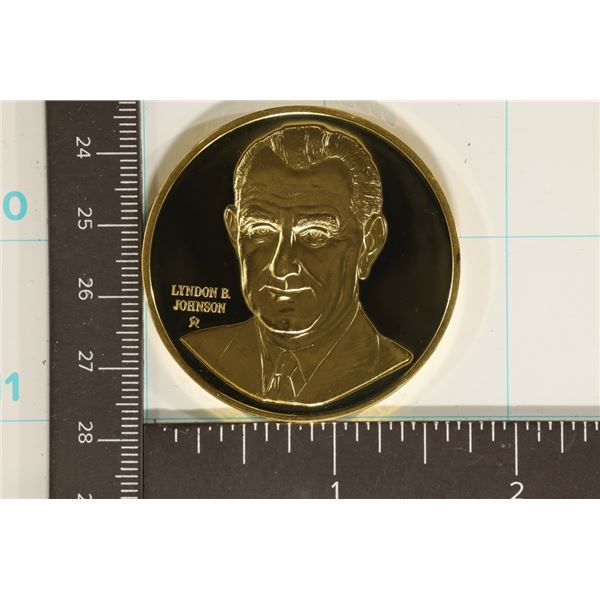 1. 42 OZ. GOLD PLATED OVER STERLING SILVER ROUND