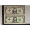 2-US $1 FRN STAR NOTES BOTH CRISP UNC: 1981 & 2001