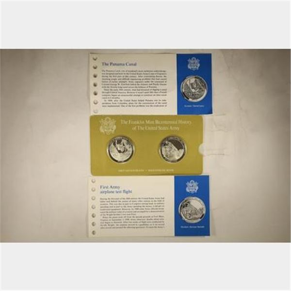 2-STERLING SILVER PF MEDALS BICENTENNIAL HISTORY