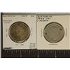Image 2 : 1942 & 1943 AUSTRALIA SILVER 1 FLORIN COINS WITH
