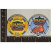 Image 2 : $2 & $3 IRONHORSE PLASTIC CASINO CHIPS EVERETT, WA