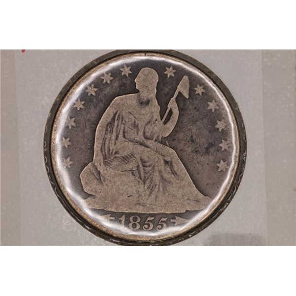 1855-O SILVER SEATED LIBERTY HALF DOLLAR