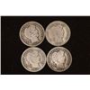 Image 1 : 1908, 09, 12-D & 1913 SILVER BARBER DIMES