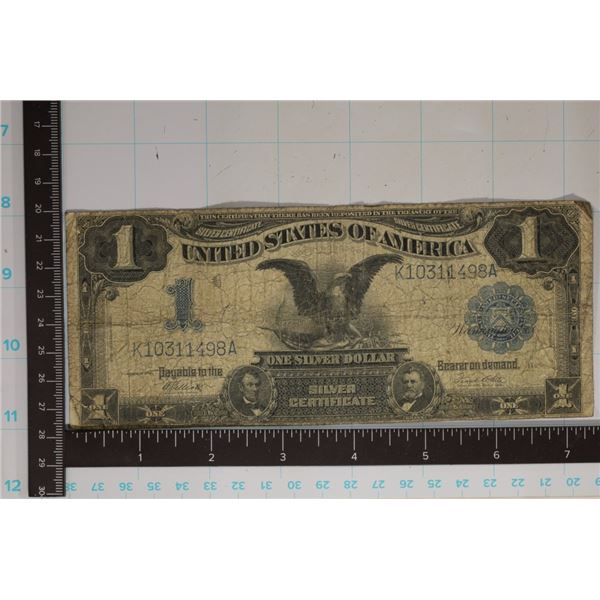 1899 US $1 BLACK EAGLE SILVER CERTIFICATE SMALL