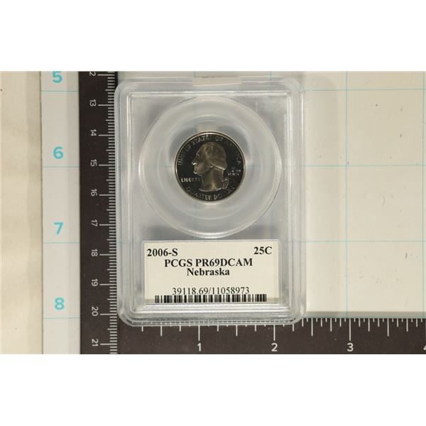 2006-S NEBRASKA QUARTER PCGS PR69 DCAM