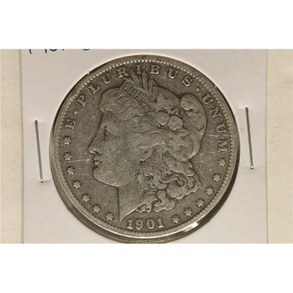 1901-O MORGAN SILVER DOLLAR WHIZZED