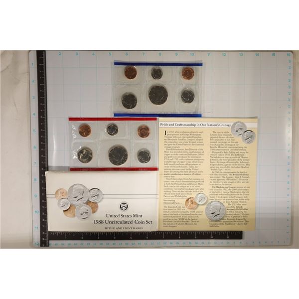 1988 US MINT SET (UNC) P/D (WITH ENVELOPE) AND