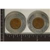 Image 1 : 2-ENCASED LINCOLN WHEAT CENTS: 1938 & 54-D