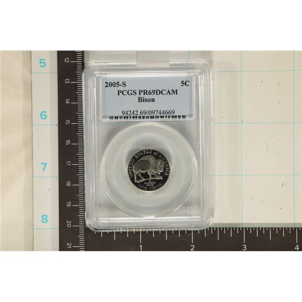 2005-S BISON NICKEL PCGS PR69 DCAM