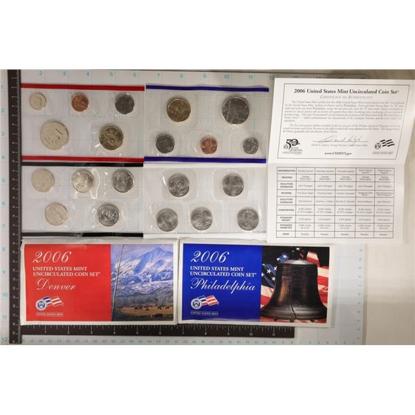 2006 US MINT SET (UNC) P/D (WITH ENVELOPES) AND