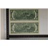 Image 2 : 2-1976 US $2 GREEN SEAL CU $2 BILLS WITH