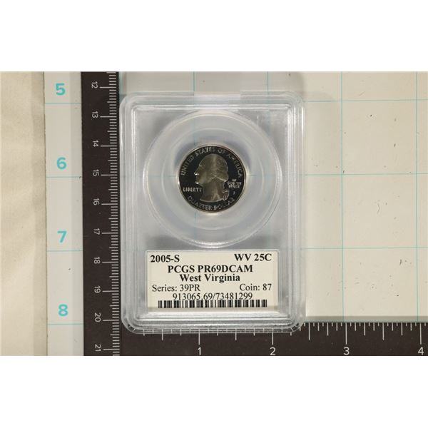 2005-S WEST VIRGINIA QUARTER PCGS PR69 DCAM