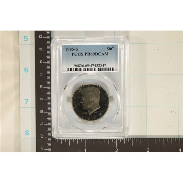 1985-S KENNEDY HALF DOLLAR PCGS PR69 DCAM