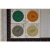 Image 2 : 4 PLASTIC CASINO CHIPS WITH MERMAID BORDERS