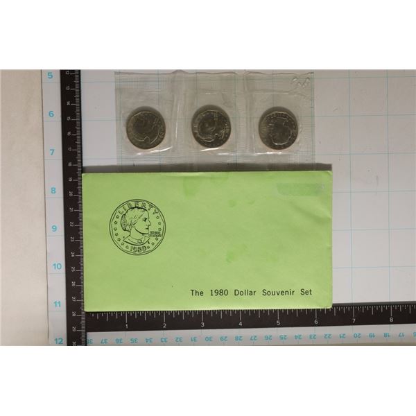 1980-P/D/S SBA DOLLAR SOUVENIR SET IN ENVELOPE