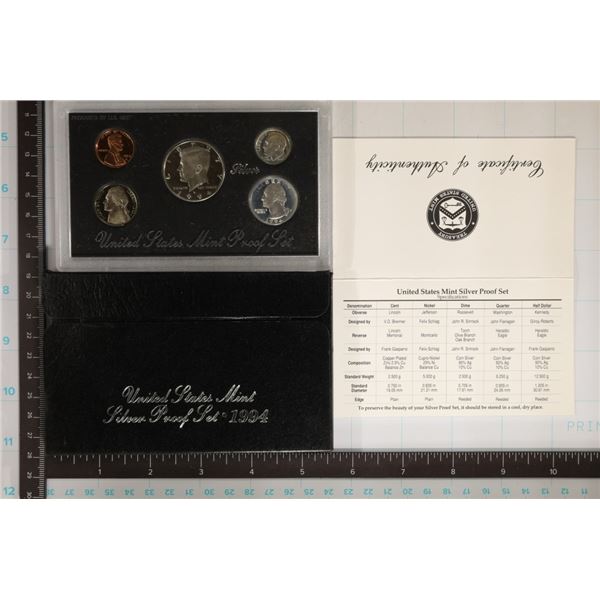 1994 US SILVER PROOF SET (WITH BOX) & CERTIFICATE
