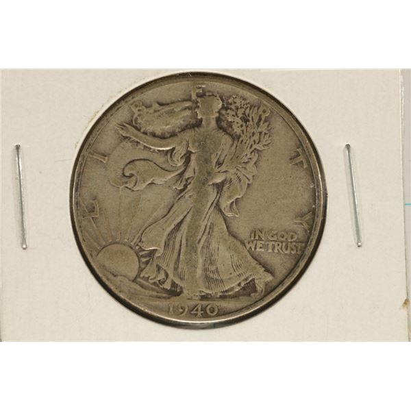 1940 SILVER WALKING LIBERTY HALF DOLLAR
