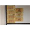 7-RUSSIAN 1 RUBLE BANKNOTES WELL CIRCULATED