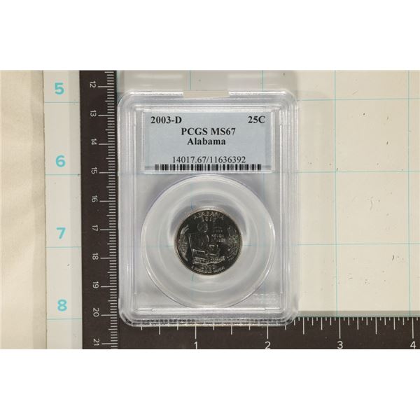 2003-D ALABAMA QUARTER PCGS MS67
