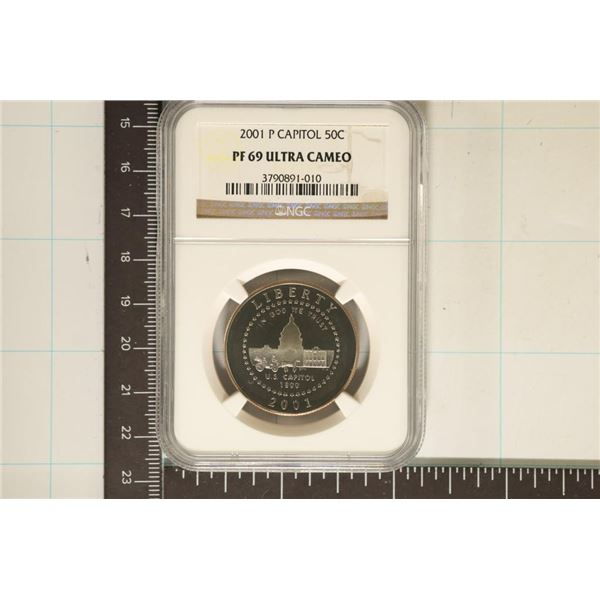 2001-P US CAPITOL HALF DOLLAR NGC PF69 ULTRA CAMEO