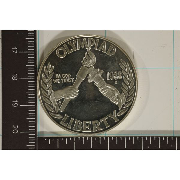 1988-S US OLYMPIAD SILVER DOLLAR PROOF