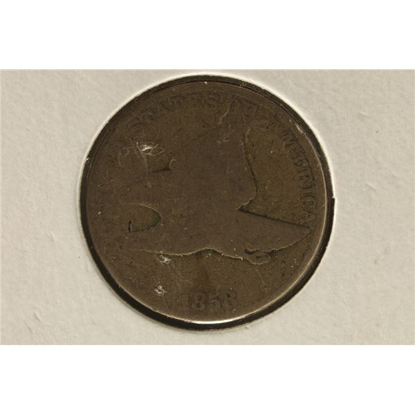 1858  (LARGE LETTER) FLYING EAGLE CENT
