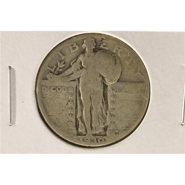 1930 SILVER STANDING LIBERTY QUARTER