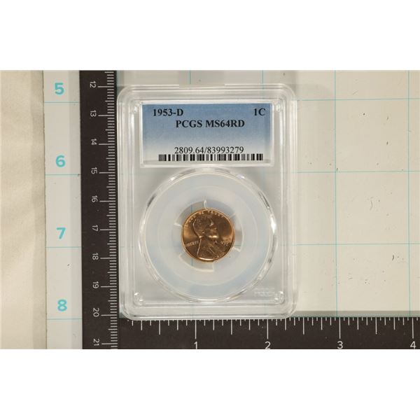 1953-D LINCOLN WHEAT CENT PCGS MS64RD