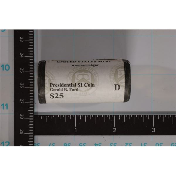 2016-D SOLID DATE $25 ROLL OF GERALD R. FORD