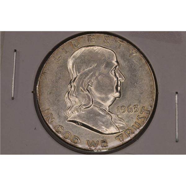 1963 UNC SILVER FRANKLIN HALF DOLLAR