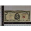 Image 1 : 1963 US RED SEAL $5 NOTE A38055132A