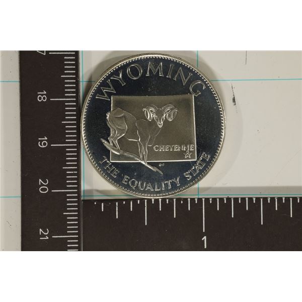 .52 OZ. STERLING SILVER WYOMING PROOF ROUND