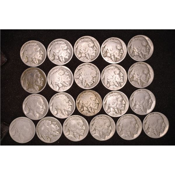 8-1920 & 13-1925 BUFFALO NICKELS FULL AND PARTIAL