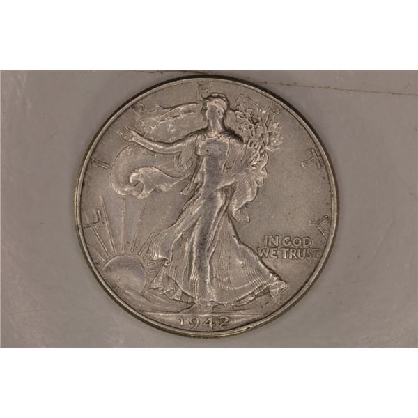 1942 SILVER WALKING LIBERTY HALF DOLLAR