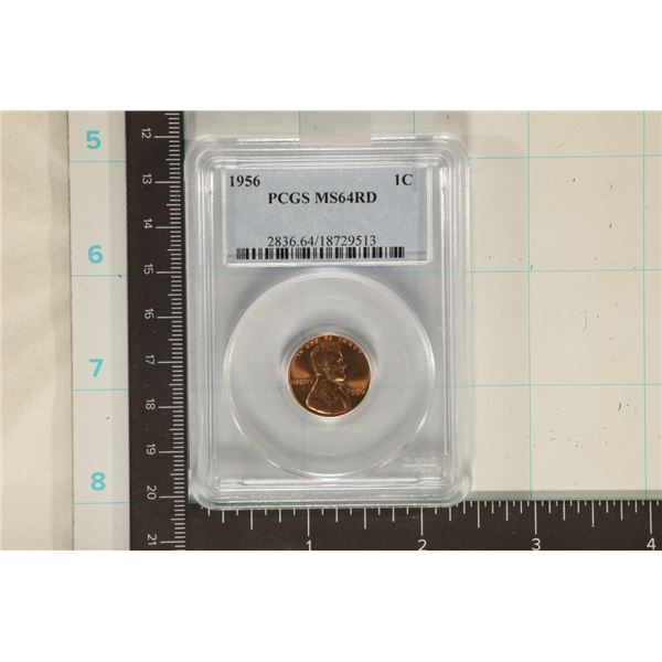 1956 LINCOLN WHEAT CENT PCGS MS64RD