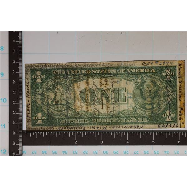 SHORT SNORTER 1935-A US $1 SILVER CERTIFICATE