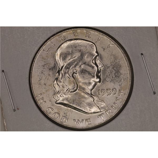 1959 SILVER UNC FRANKLIN HALF DOLLAR