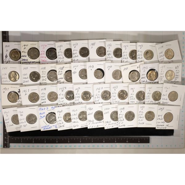 40-MINOR ERROR JEFFERSON NICKELS:1941-2003