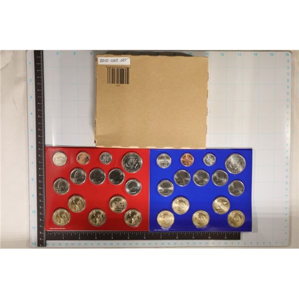 2010 US MINT SET (UNC) P/D IN PLASTIC CARDS