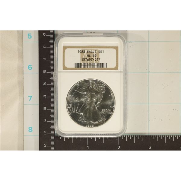 1988 AMERICAN SILVER EAGLE NGC MS69