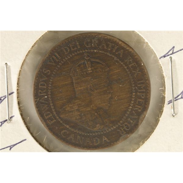 1903 ERROR CANADA LARGE CENT WITH LAMINATION FLAW