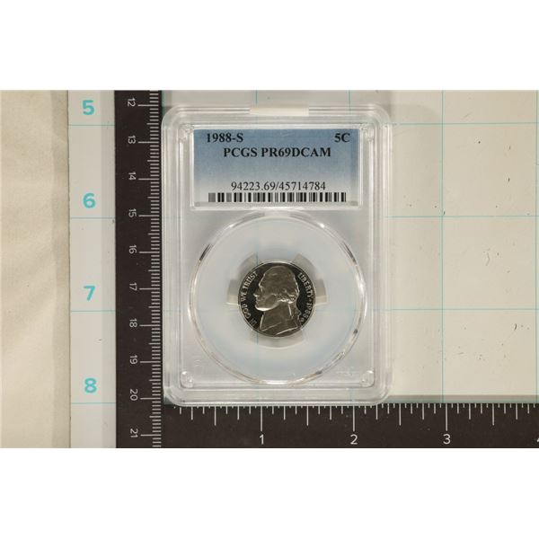 1988-S JEFFERSON NICKEL PCGS PR69 DCAM