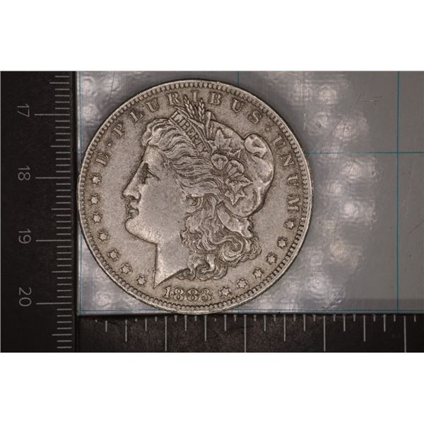 1883-O MORGAN SILVER DOLLAR WHIZZED