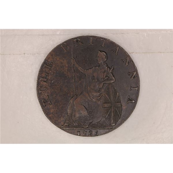 1793 CONDER TOKEN. THEY R MOSTLY 18TH CENTURY