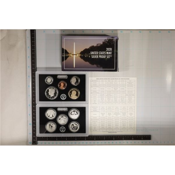 2020 US SILVER PROOF SET (WITH BOX) & CERTIFICATE