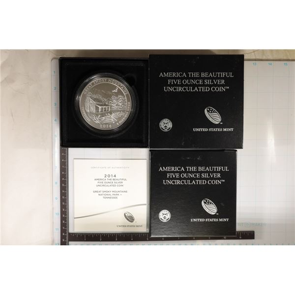 2014-P 5 OZ. SILVER GREAT SMOKEY MOUNTAINS